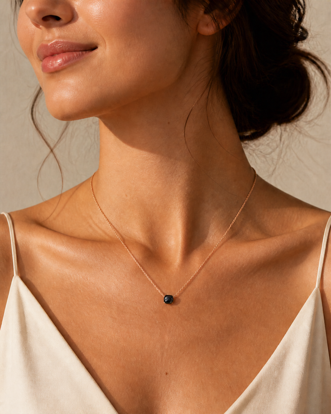 Collar Polvo de Diamantes Negro