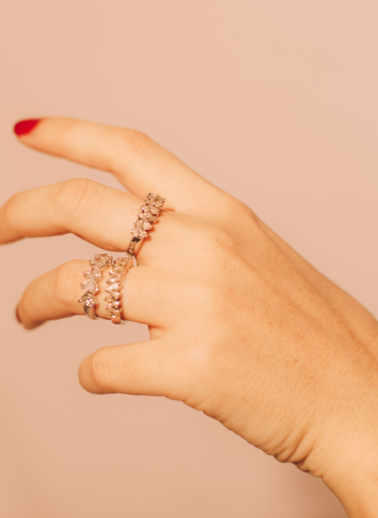 Marquise Cut Diamond Half Alliance Ring